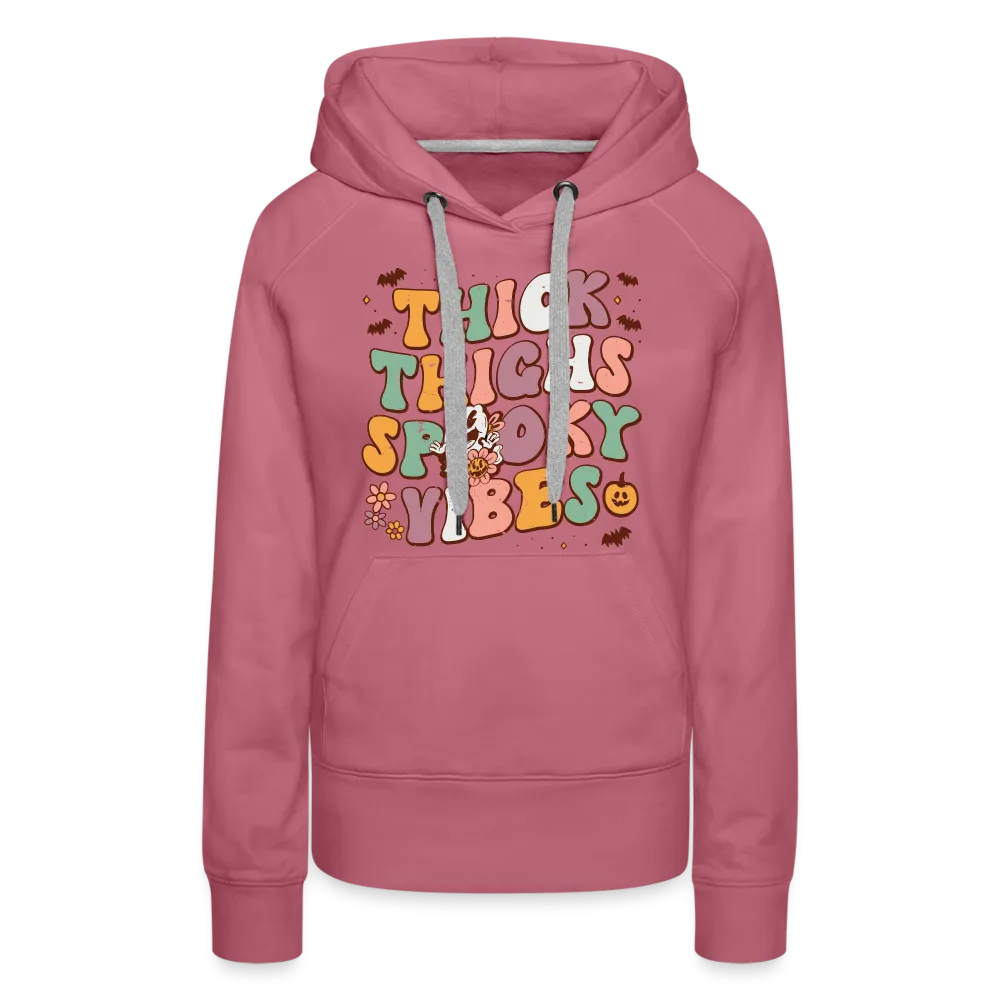 Thick Thighs Spooky Vibes Women’s Premium Hoodie (Halloween)