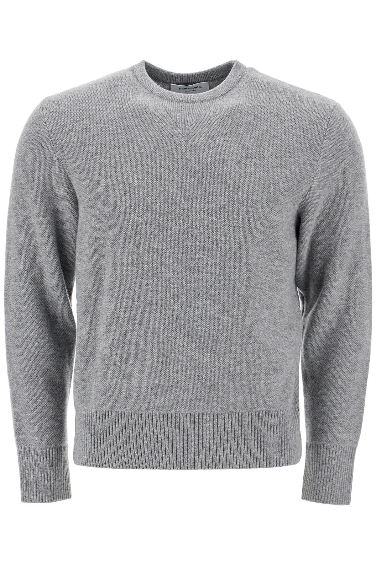 THOM BROWNE wool piqué crewneck pullover