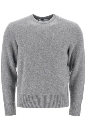 THOM BROWNE wool piqué crewneck pullover