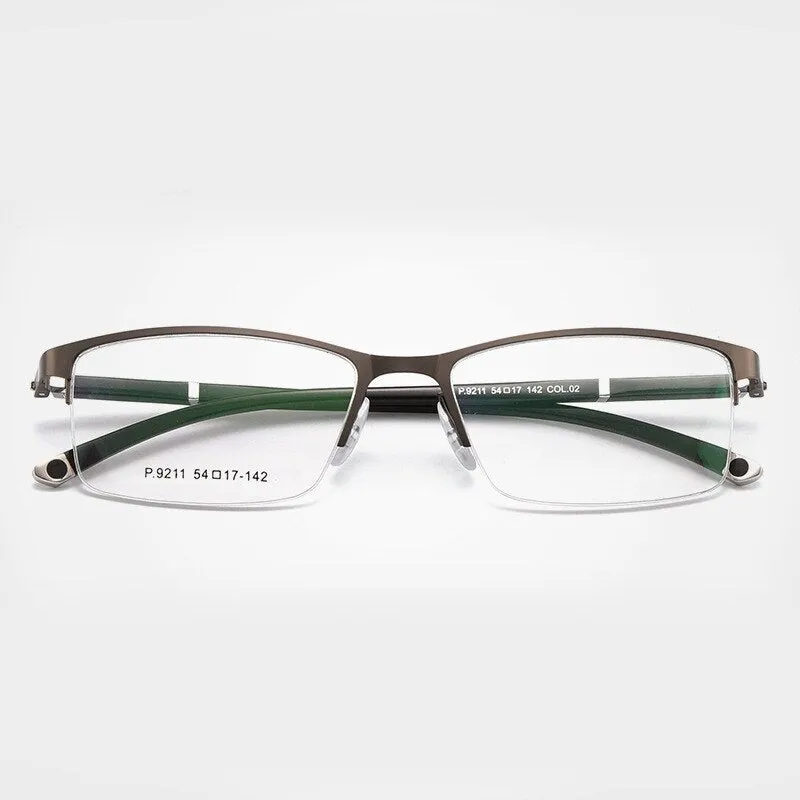 Unisex Optional Half/Full Rim Alloy Frame Eyeglasses 9211,9212