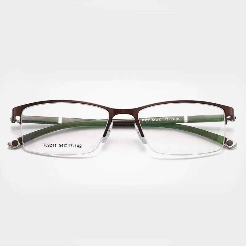 Unisex Optional Half/Full Rim Alloy Frame Eyeglasses 9211,9212