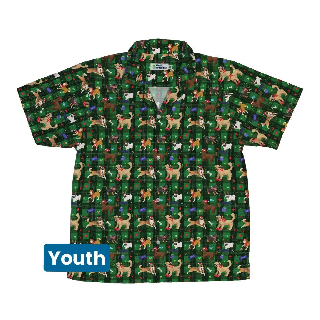 Video Game Dogs Christmas Youth Hawaiian Shirt