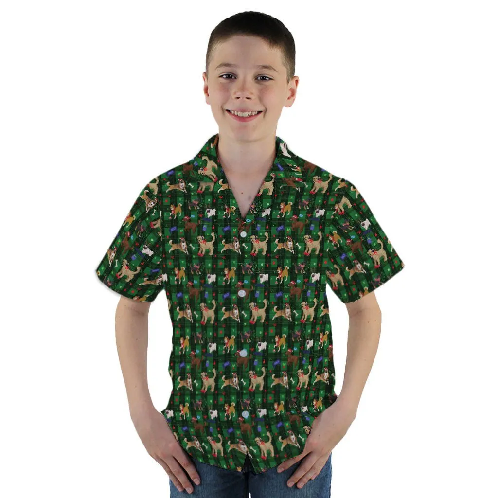 Video Game Dogs Christmas Youth Hawaiian Shirt