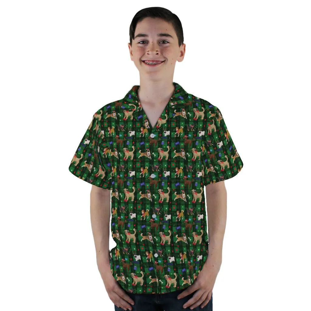 Video Game Dogs Christmas Youth Hawaiian Shirt