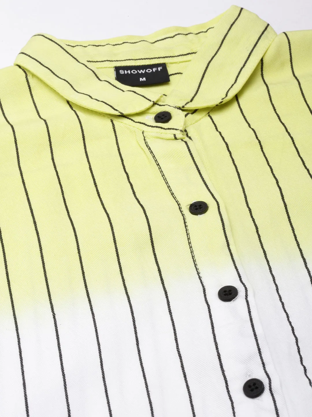 Women Yellow Striped Shirt