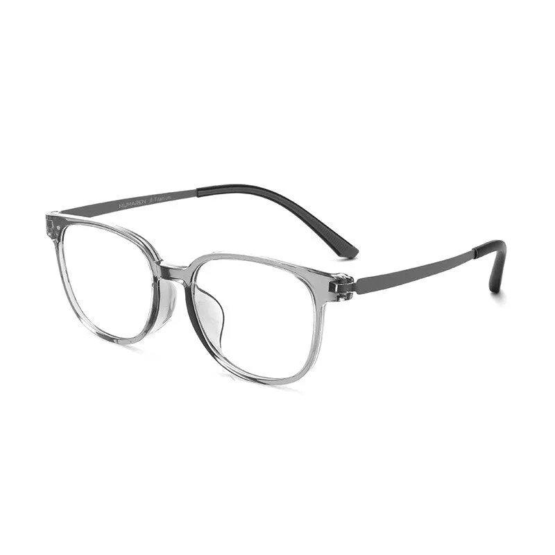 Yimaruili Unisex Children's Full Rim Square  Tr 90 Titanium Eyeglasses 99905t